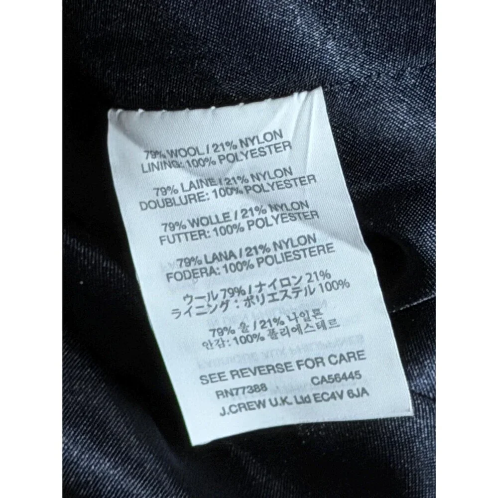 J.Crew Boys Stadium Cloth Peacoat Size 8T Black Wool Blend Nello Gori - Picture 10 of 14